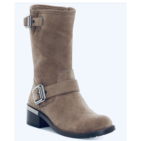 Vince Camuto VC Windy Foxy Verona leather upper tan boots with buckle Sz-6.5M. I - Picture 1 of 15
